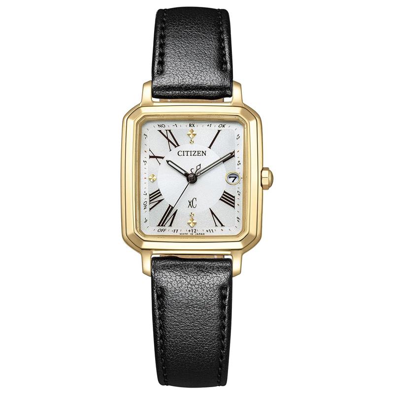 CITIZEN Cross Sea Hikari Collection Square Watch with Replacement Strap Brand Xc ES9502-12A Eco-Drive Radio-Controlled - Women's