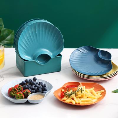 Piatto da Colazione da Cucina Patatine Fritte con Sottogriglia per Condimento Piatto per Snack Domestico Piatto per Frutta Secca per Bambini Carino da Tavola Piatto per Ossa