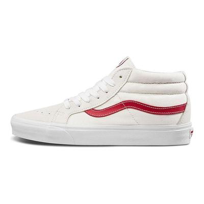 Sk8 Stylish Versatile Casual Mid-Top Skate Shoes Unisex Sneakers Off-White Red VN0A391FOXS