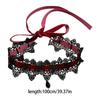 Feminine Lace Chokers Neckband Adjustable Tie Design 16g Light Acrylic Jewelry Black Red Color Options For Women