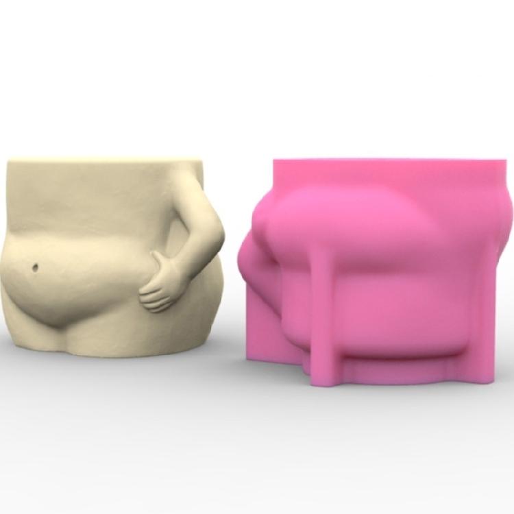Belly Shape Silicone Vase Molds Candle Holder Moulds for DIY Crafting Concrete