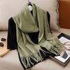 New Winer Warm Cashmere Scarf for Women Fashion Solid Thick Blanket Pashmina Shawl Wrap Female Bufanda Echarpe Foulard