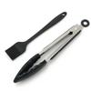 Silicone High-Temperature Resistant Tongs - Ideal for Grilling, Frying, and Bread - Stainless Steel Kitchen Tool
