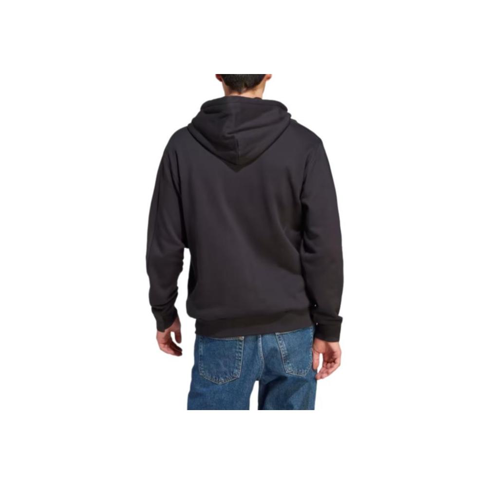Adidas Lounge French Terry Full-Zip Hoodie Men Sweatshirt Black IQ3422