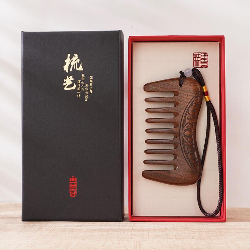 Гребень Yuanzu Черное Золото Сандаловое Дерево