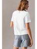 Women's Casual Minimalist Round Neck Short Sleeve Print T-shirt