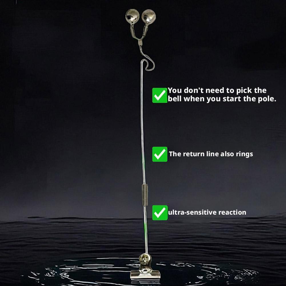 Stainless Steel Fish Bell Alarm, Adjustable Fishing Bite Alarm Indicator For Sea Carp Fishing Throwing Rod Fishing Alarm