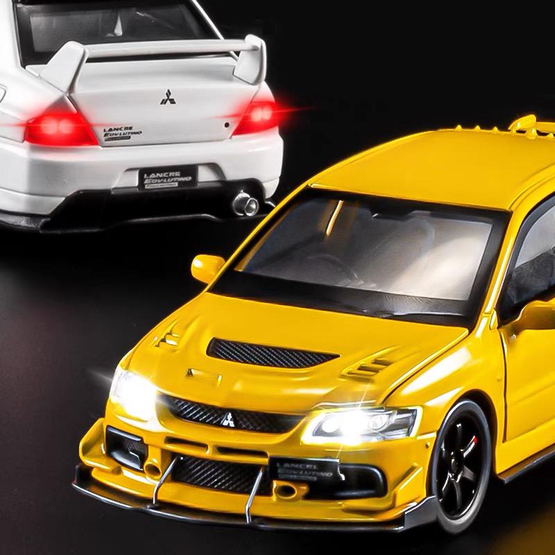 1/32 Scale Mitsubishi Lancer Evo X 9 Alloy Scale Car Model Diecast Metal Toy Vehicle Miniature Car Sound Light Children Toy Car Gift