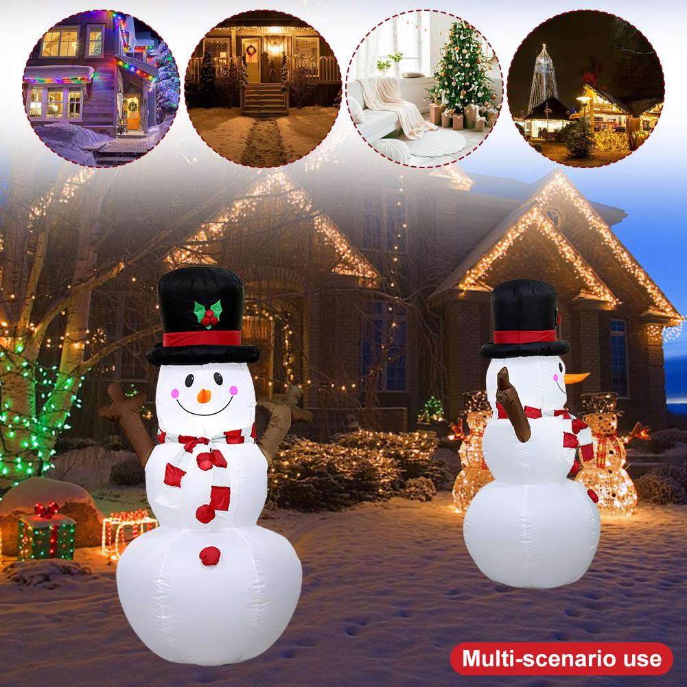 Christmas Santa Claus Christmas Decoration Inflatable Toys With LED Light Inflatable Model Holiday Gift Indoor Outdoor Decor