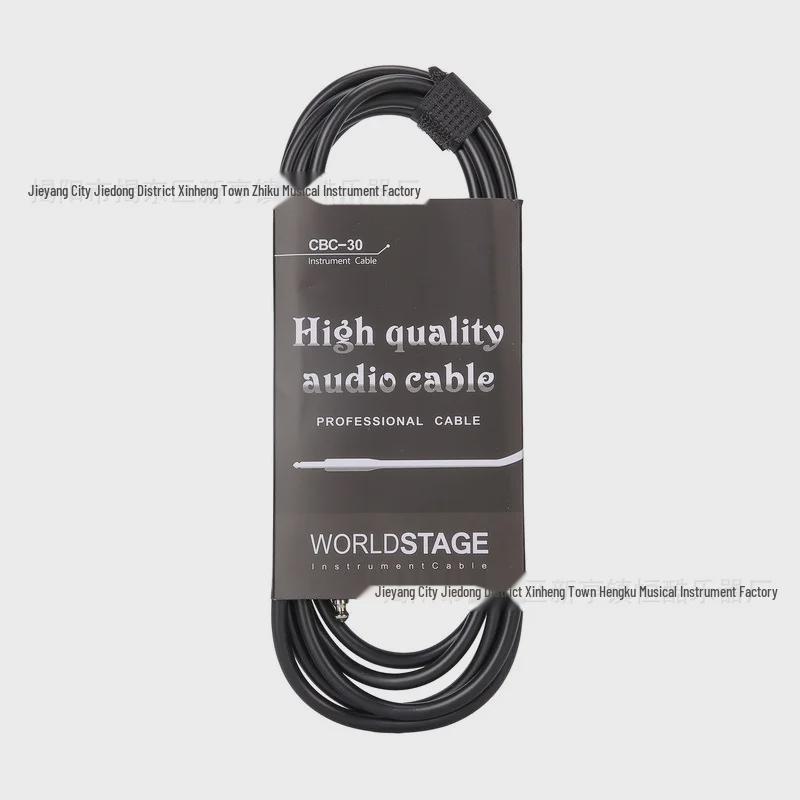 

Аудиокабель 6.5 для гитары, баса, барабанов - Экранированное, Помехозащищенное соединение 3m чёрный