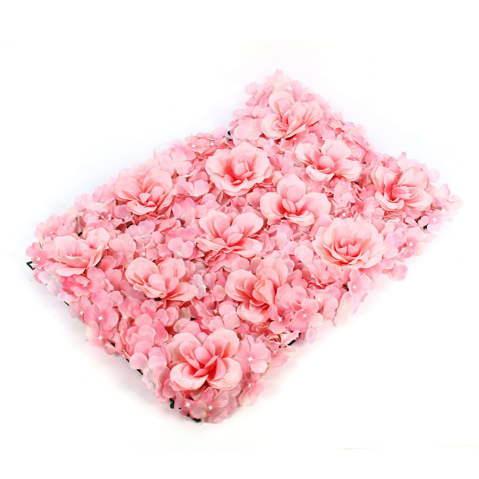 

12 шт. Искусственные цветочные панели для стен с розами, шелковая ткань, пластик, реалистичные, многоразовые для свадебной вечеринки, романтическое украшение розовый