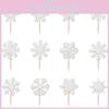 Christmas Snowflake Cake Decorations With Shining Design For Celebration Event Decor