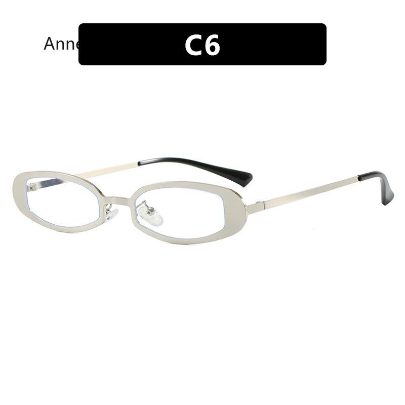 Metal Punk Small Frame Oval Sunglasses Women For Men Vintage Luxury  Designer Outdoor Driving Popular Sun Glasses UV400