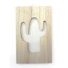 Tableau grillage en bois Cactus 15x24cm