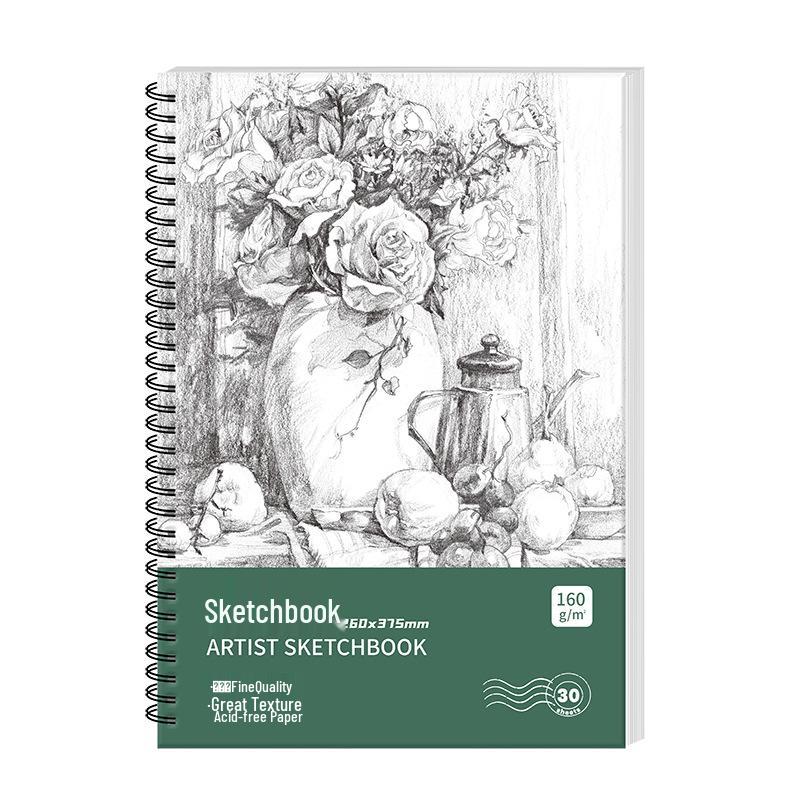 A4 & 8k Student Sketchbook: Thick Hardcover Blank Art & Drawing Book
