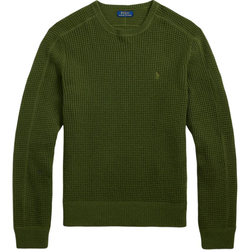 

Polo Ralph Lauren однотонный свитер с круглым вырезом и длинными рукавами мужской свитер оливково-зеленый MNPOSWE16822130-301 L