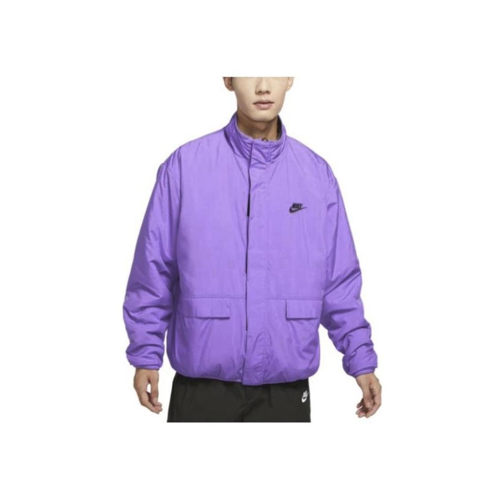 Nike Stand Collar Reversible Long Sleeve Fleece Jacket Men Jacket Grape-Purple Black DQ4885-542