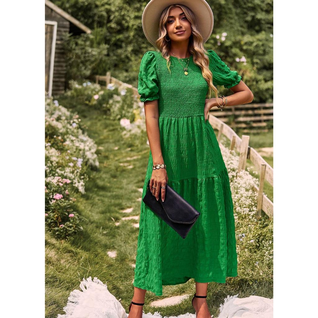 YNIQUE Temperament Casual Vacation Dress Spring/Summer Short Sleeve A-Line Dresses