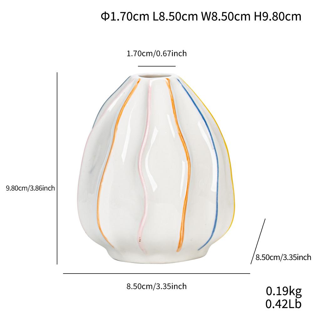 Simple Small Vase Ceramic Handicrafts Desktop Flower Arrangement Creative Home Decoration Ornament