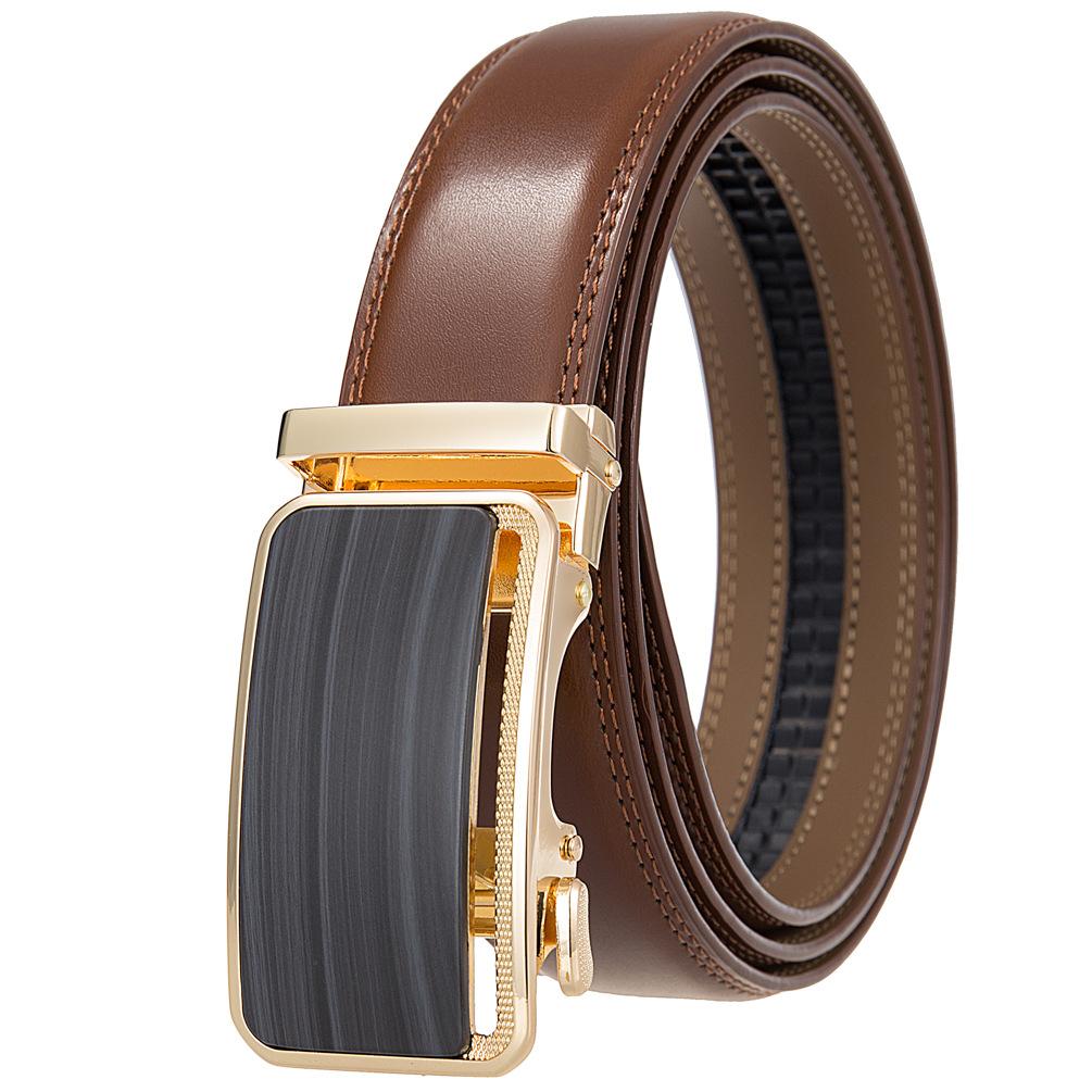 

Ремень деловой мужской, ремень из коровьей кожи с автоматической пряжкой Ly36-25576-1 100-135CM