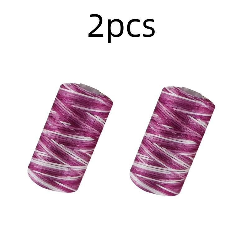 New Summer Crochet Yarn 1.5mm Thin Ice Cotton Thread for Hand Knitting Bag Hat Shoes 100g Hollow Line Colorful Nylon Cord
