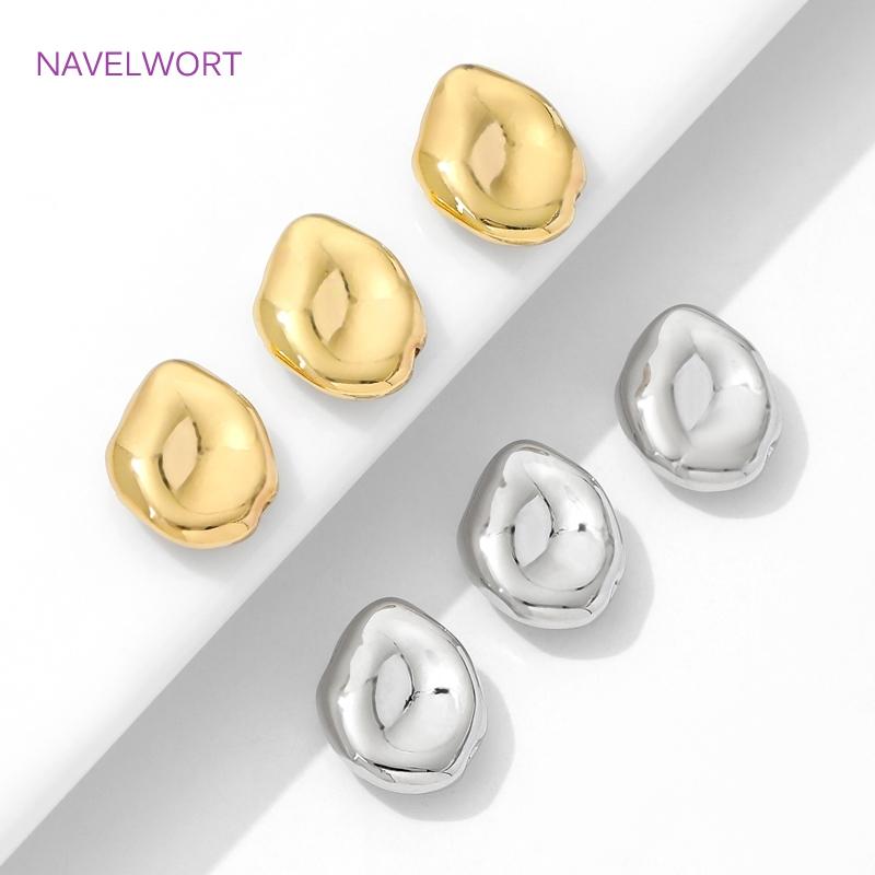 Brass Spacer Beads For Jewelry Making,18K Gold Plated Flat Irregular Beads Separators,Bracelet Beads,DIY Jewelry Accessories