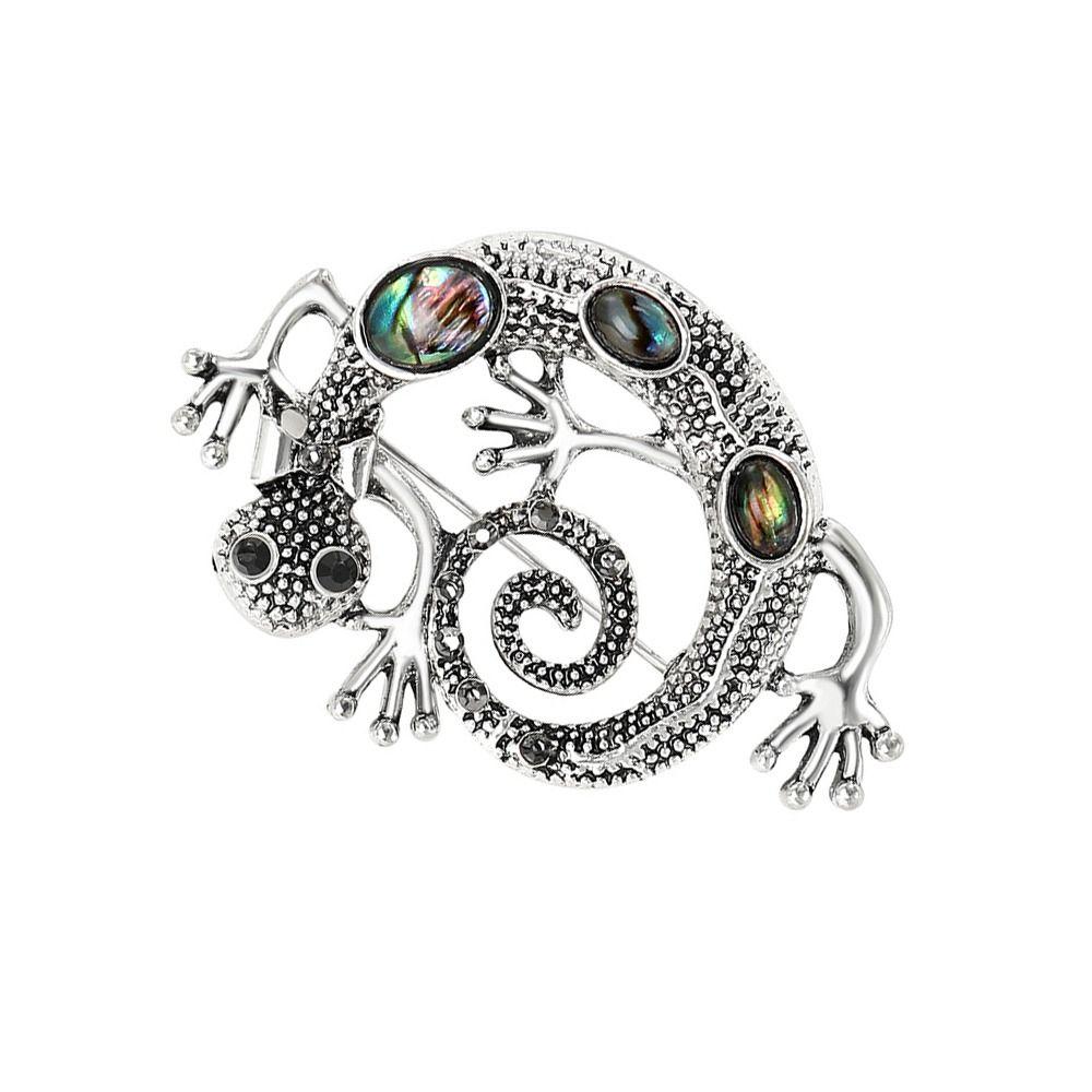 Modische Strass-Insekten Brosche Handgefertigte Broschen Nette Gecko Broschen Damen Accessoires