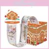 Gingerbread Man Pattern Christmas Theme Holiday Decor Paper Gift Box Money Box