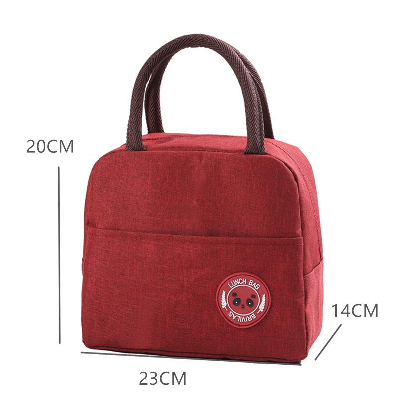 Handheld Large Capacity Oxford Cloth Insulated Lunch Bag for Students