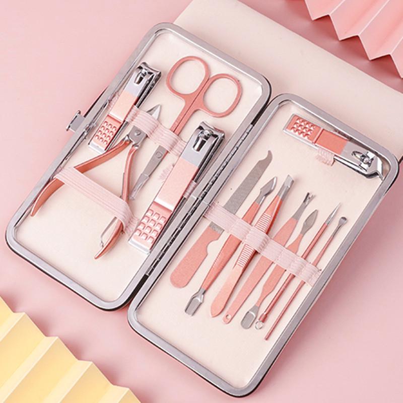 Stainless Steel Manicure Nail Clipper Set - Complete Grooming Tools Kit
