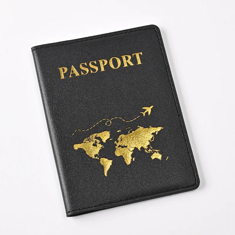 Unisex Passport Cover Wallet Holder PU Leather Card Holder Passport Case Travel Essentials for Women Men Family Vacation