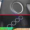 For BMW X2 F39 2018   Car Accessories  ABS Chrome Speaker Cover Interior Trim Side Door Stereo Bezel Collar Ring Garnish