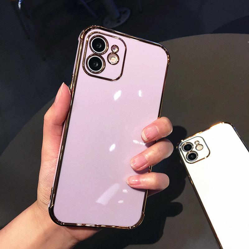 6D Electroplated Candy Color for iPhone17Pro Mobile Phone Case 15 Apple 16 Solid Color Anti-drop Protective Case XSMAX