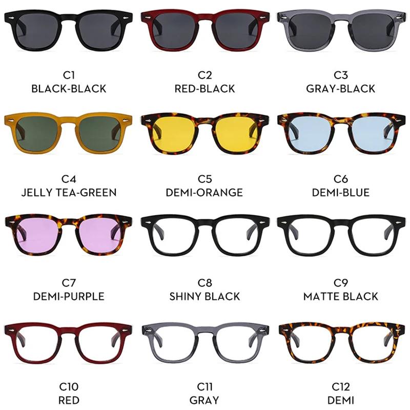 Fashion Women Sunglasses Square Rivets Retro Orange Black Shades UV400 Clear Lens Frame