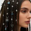 Festival Hair Accessories 45Pcs Dreadlock Accessories, Open Design Easy To Wear Braided Rings for Braids with Marine Elements Starfish Shells