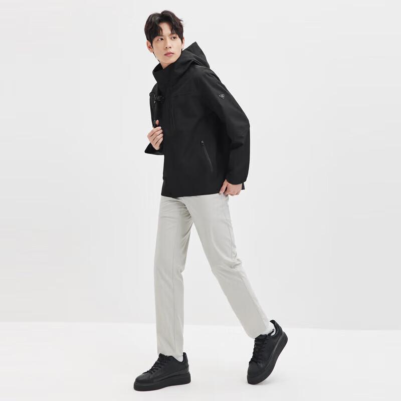 SEPTWOLVES Men's 3-Proof Soft Shell Hooded Jacket