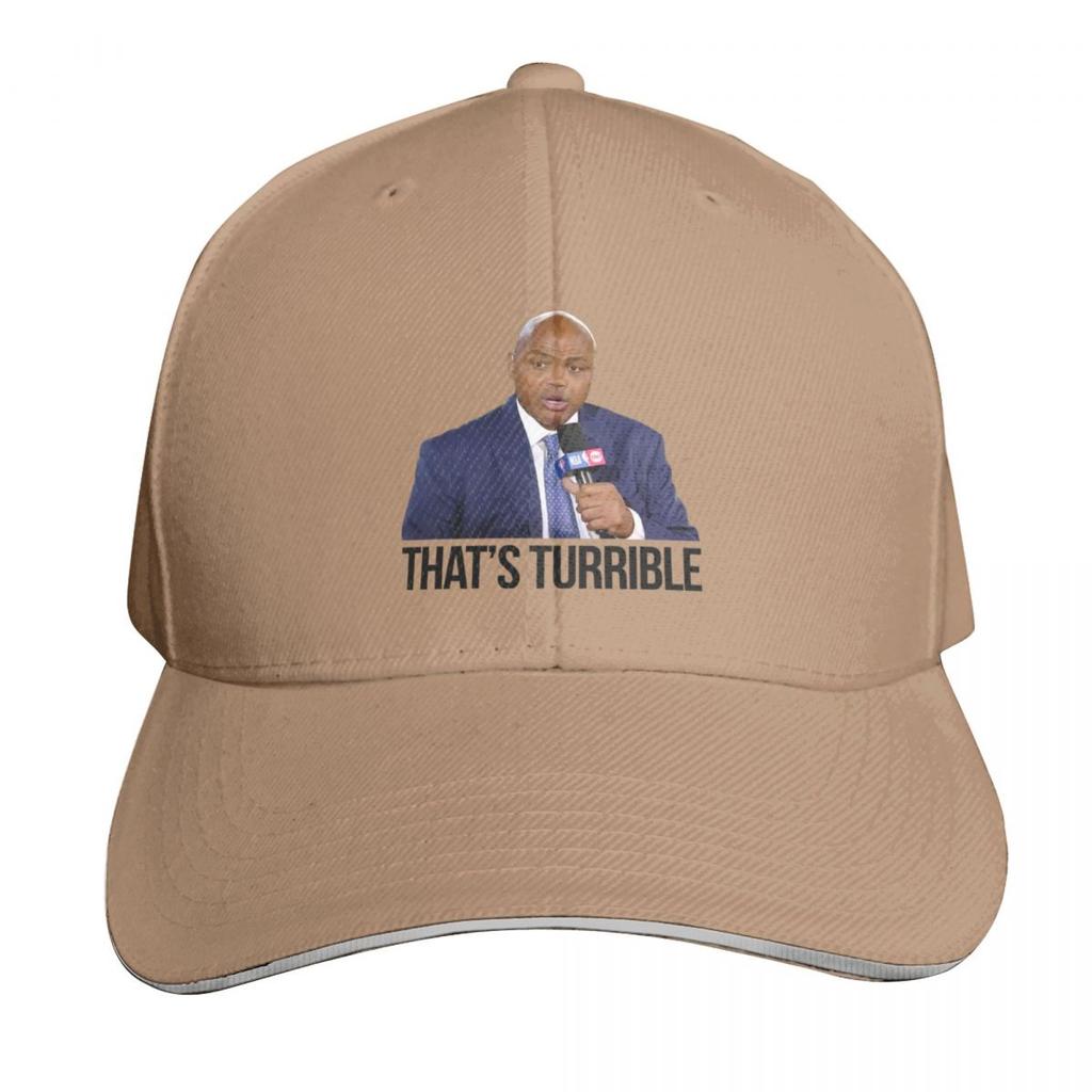 Charles Barkley  Thats Turrible Meme Baseball Cap Luxury Unisex Hat Golf Hat Thermal Visor summer hat Girl Unisexs