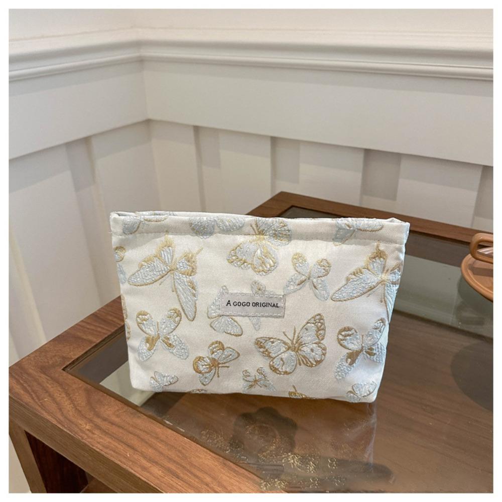 

Canvas Makeup Bag Blue Square Bag New Toiletry Bag Women s синій