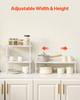 2 Tier Cabinet Organizer Shelf Counter Shelves Steel Storage Spice Rack