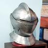 Mittelalterlicher europäischer Vollgesichtshelm Heavy Metal Close Face Armor Helm Krieger Cosplay Rüstungshelm