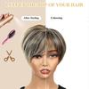 Topper per Capelli Corti da Donna con Capelli Sottili Copertura Completa Grande con 3 Clip