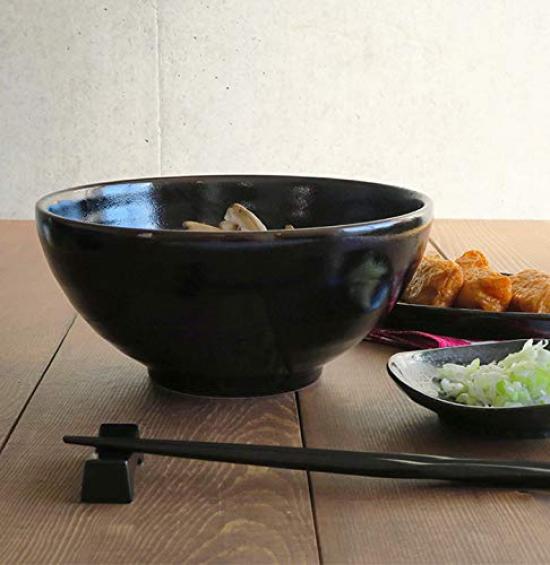 Yuzu Tenmoku Sanuki Rice Bowl 21cm (Outlet included) (Large)