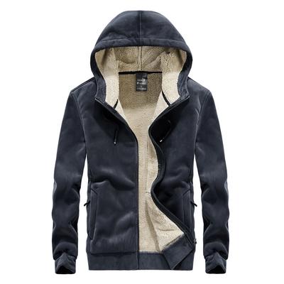 Silver Fox Velvet Hooded Jacket Men's Autumn and Winter Soft Skin-friendly Thickened Warm Lamb Velvet Sweatshirt