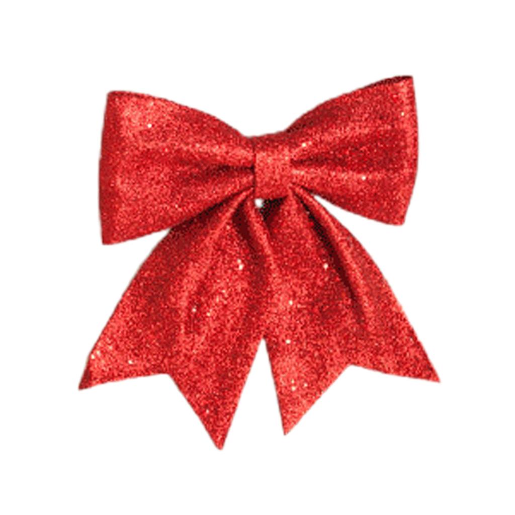 Glitter Christmas Bow Decor Korean Fashion Christmas Tree Wreath Rattan Decorative Accessories