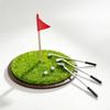 Miniature Golf Equipment Model Desktop Decoration Dollhouse Course for Doll Collectors,