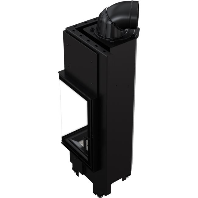 Steel fireplace KRATKI MBN left 10 kW Ø 200 self closing door