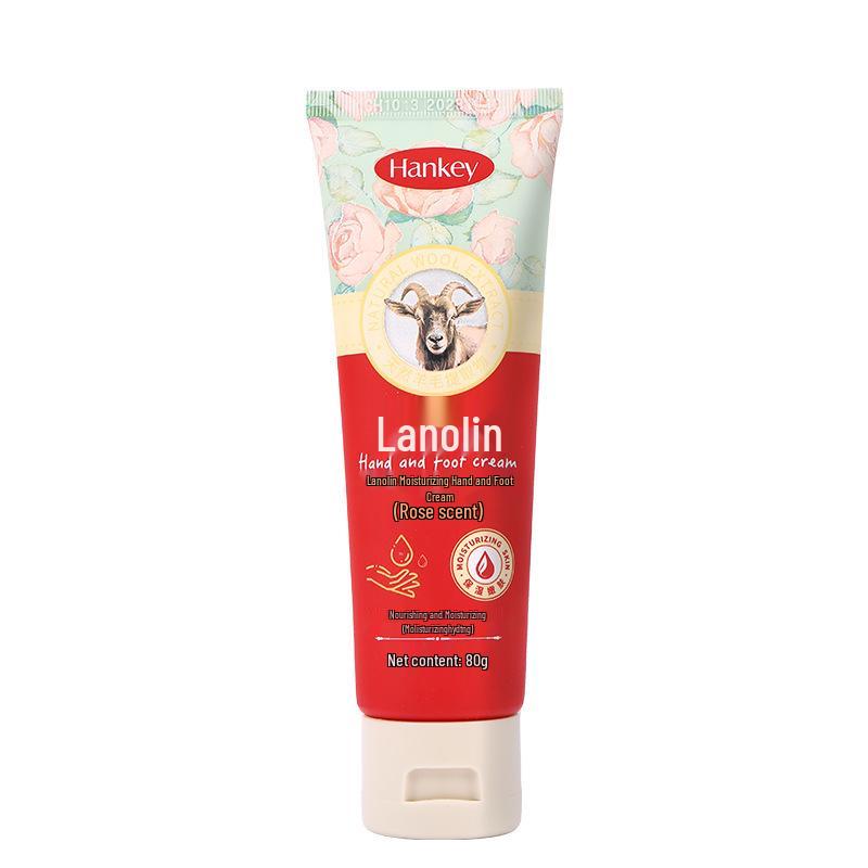 Cremă de Mâini și Picioare cu Lanolină Han Ji 80g - Hidratantă & Anti-Crăpare pentru Toamnă/Iarnă. Cremă Hidratantă Portabilă.