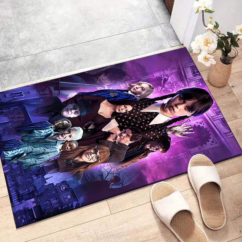 1pc Addams Family Wednesday4 Design Printed Area Rug Carpet for Bedroom Living Room Home Decor Rugs Mat Non Slip Mat Rug for Bedside