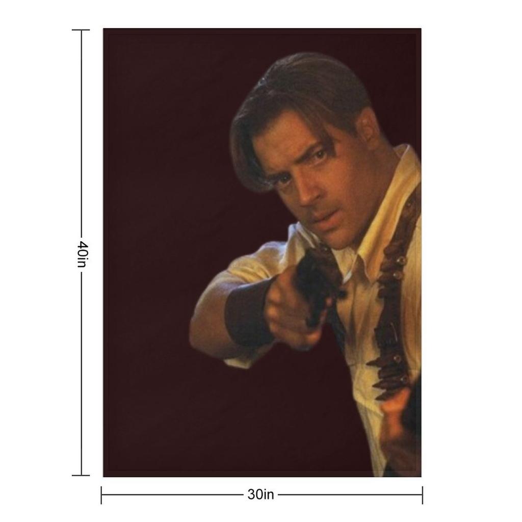 Brendan Fraser Throw Blanket Soft Plaid Furry warm for winter blankets and throws Blankets