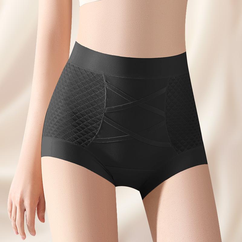 Ladies Spring and Autumn Simple and Comfortable Cotton Crotch Antibacterial Belly Lift Hip Breathable High Waist Briefs